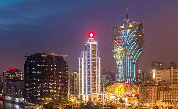 Macau's skyline at night