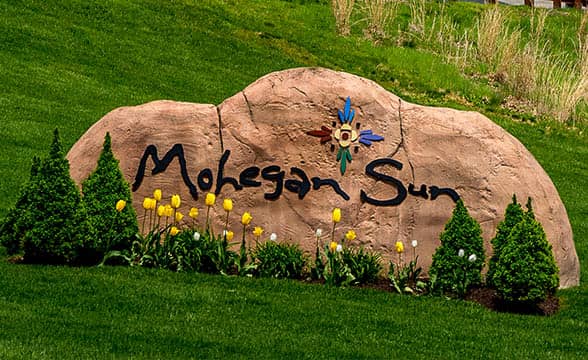 Mohegan Sun sign outside of the casino