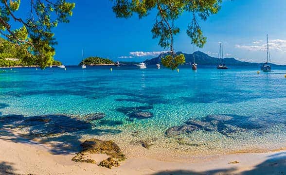 A beach in Palma de Mallorca, Spain