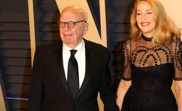 Rupert Murdoch and wife making an official appearance.