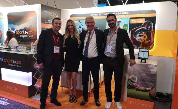 The Sportnco team at an official expo.