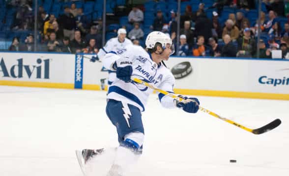 Tampa Bay Lightning player in play.