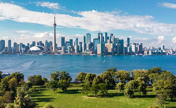 The city of Toronto in Ontario, Canada