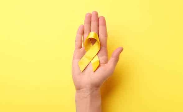 The official yellow ribbon which stands for the World Suciide Prevention Day.