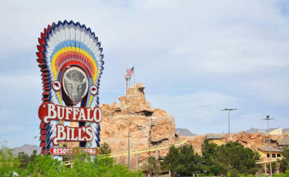 Buffalo Bill's Casino & Resort sign outside the property.