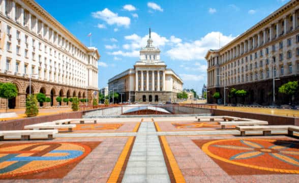 The Bulgarian government square where the Presidency and Parliament are based.