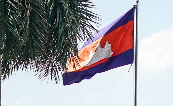 The official Cambodian flag