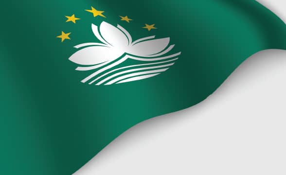 Macau's official flag on a white background