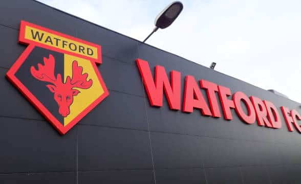 Watford FC's sign and stadium.