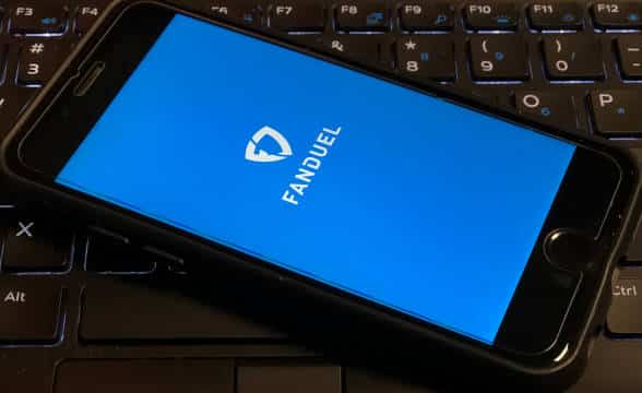 FanDuel's logo on a mobile phone.