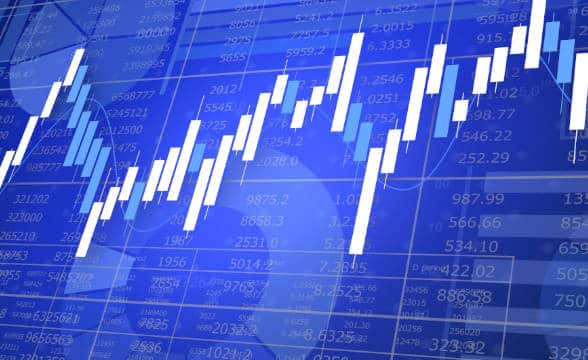 Financial graph tracking results.