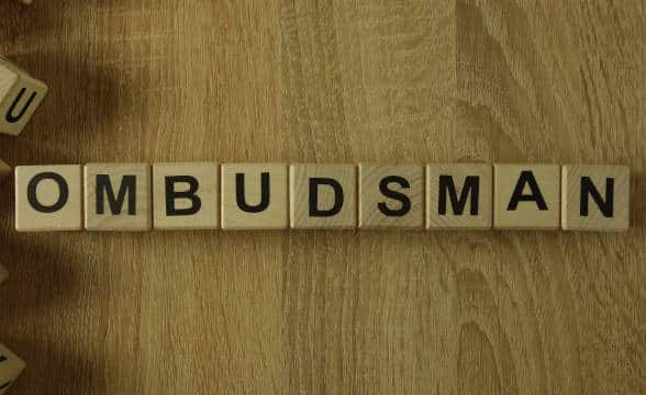 A bunch of cubes spelling out Ombudsman.