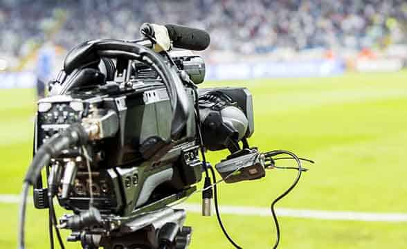 A camera records a sports event