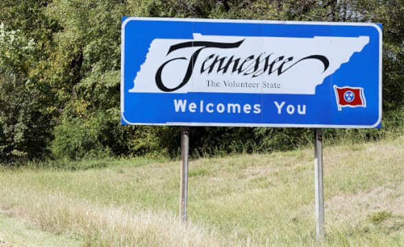 Tennessee's welcome sign to the state.