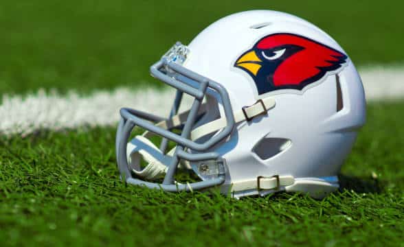 An Arizona Cardinals' player helmet.