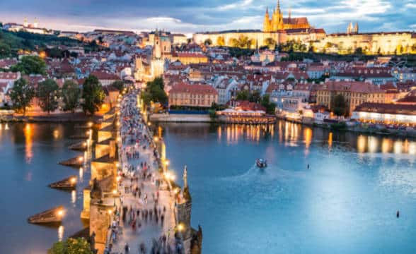 Czech Republic's bridge in the capital Prague.