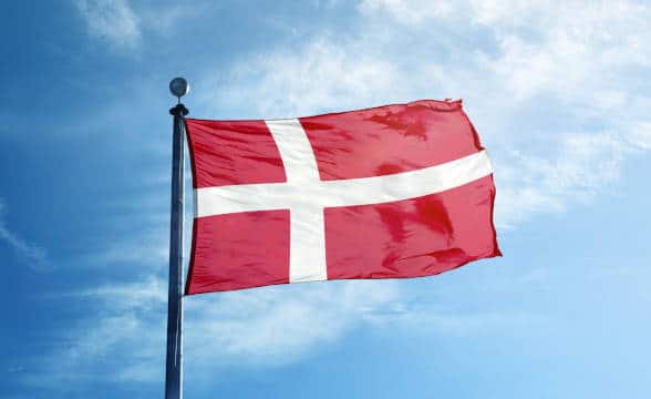 The Danish national flag.