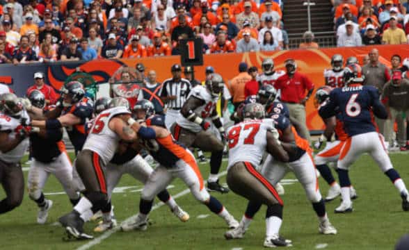 Denver Broncos' players in a game of the NFL.