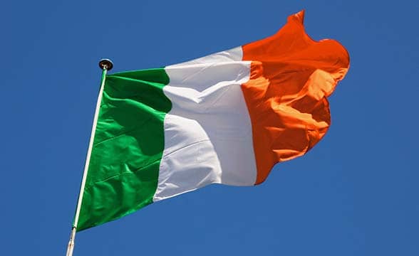 The official flag of Ireland