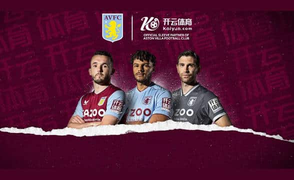 Aston Villa teaming up with Kaiyun Sports.