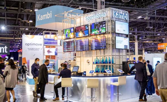 Kambi Group's booth during an official expo.