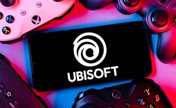 Ubisoft's official logo on a mobile device