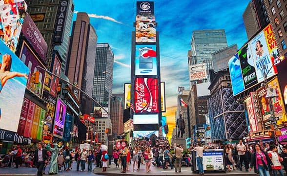 The famous Times Square in NY