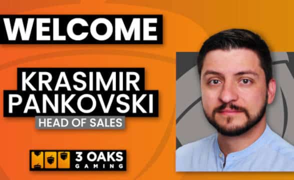 Photo of Krasimir Pankovski, the new head of sales at 3 Oaks Gaming