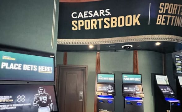 Caesars Windsor' sportsbook and kiosks.