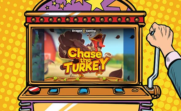 Chase the Turkey, a Thanksgiving-themed slot by Dragon Gaming