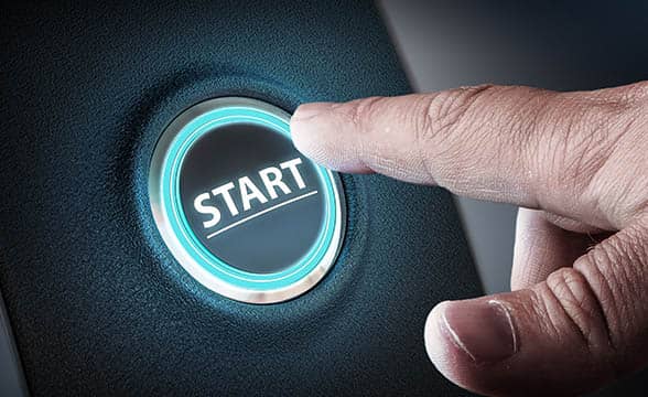 Person presses a "start" button