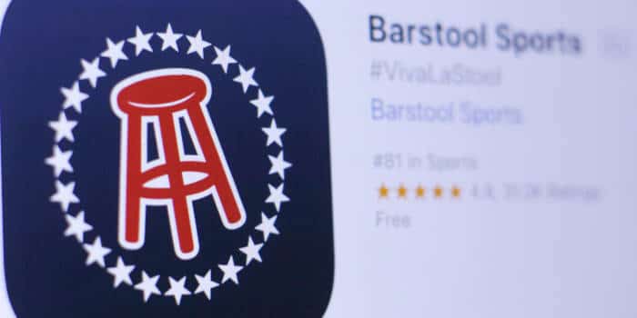 Barstool Sports' mobile app.