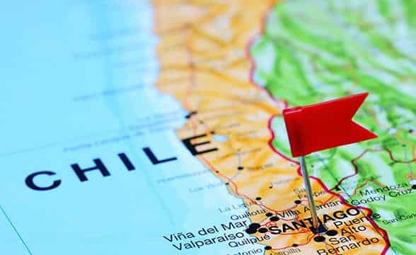 Chile pinned on the map