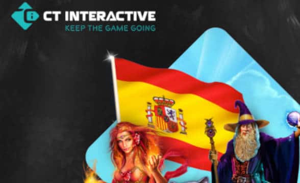 CT Interactive logo, animations and Spanish flag