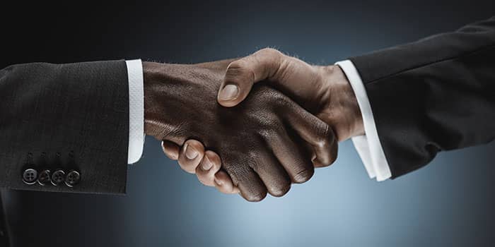 Businessmen shaking hands