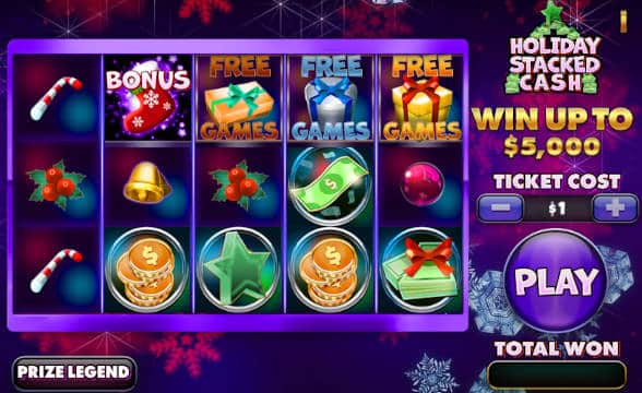 IWG's Holiday Stacked Cash eInstant game.