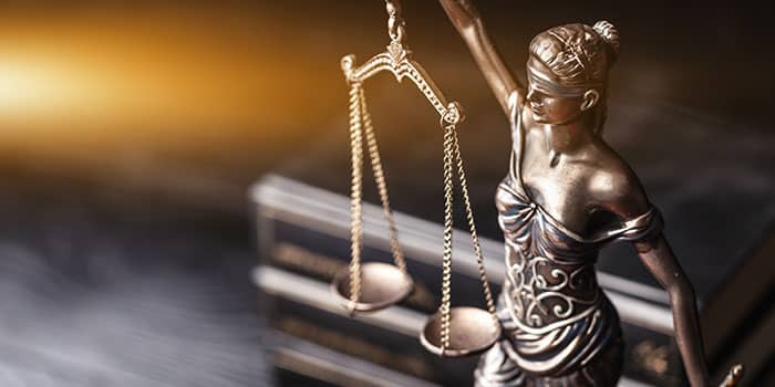 Lady Justice holding scales