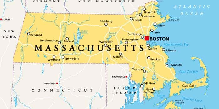 Massachusetts map USA