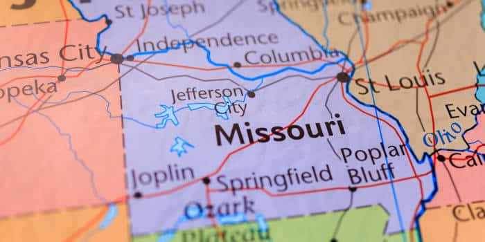 Missouri state map.