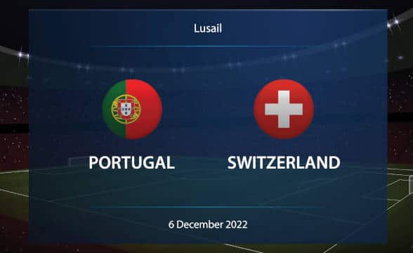 Portugal vs Switzerland at the FIFA World Cup.