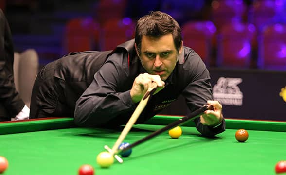 Ronnie O'Sullivan plays snooker