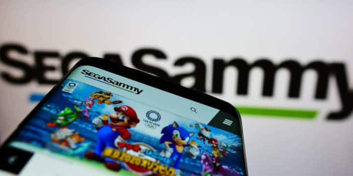 Sega Sammy's logo and games.