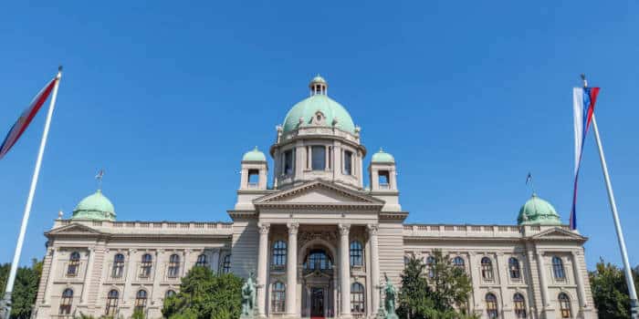 A government building in Serbia.