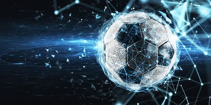 A digital soccer ball