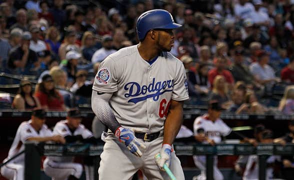 Yasiel Puig during his time with the LA Dodgers