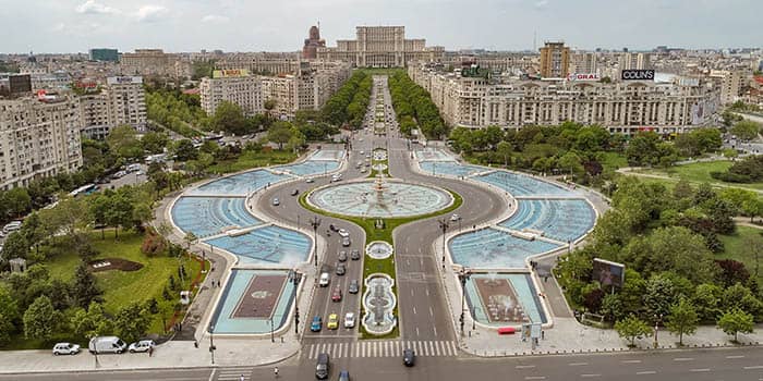 Aerial view of the Romanian Capital - Bucharest