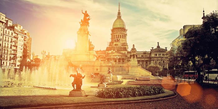 The National Congress building in Buenos Aires, Argentina