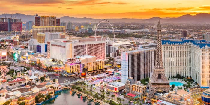 Downtown Las Vegas in the morning.