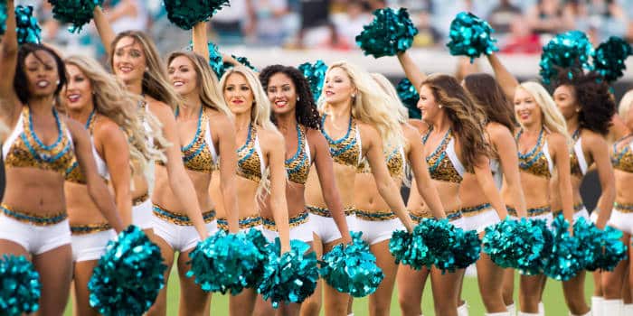 Jacksonville Jaguars' cheerleading squad.