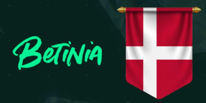 Betinia brand by Soft2Bet and a Danish flag